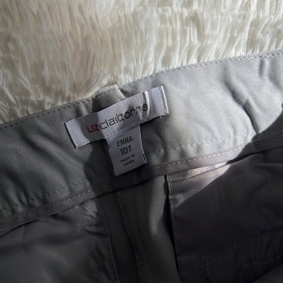 LIZ CLAIBORNE Silver Screen Color Emma Ankle Length Mid Rise Pants,10 Tall, NWT. - Picture 6 of 8